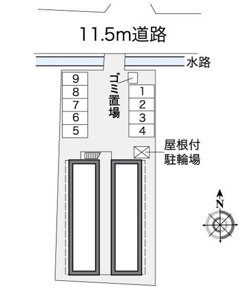 レオパレスＩ　Ｎ南仙台 配置図