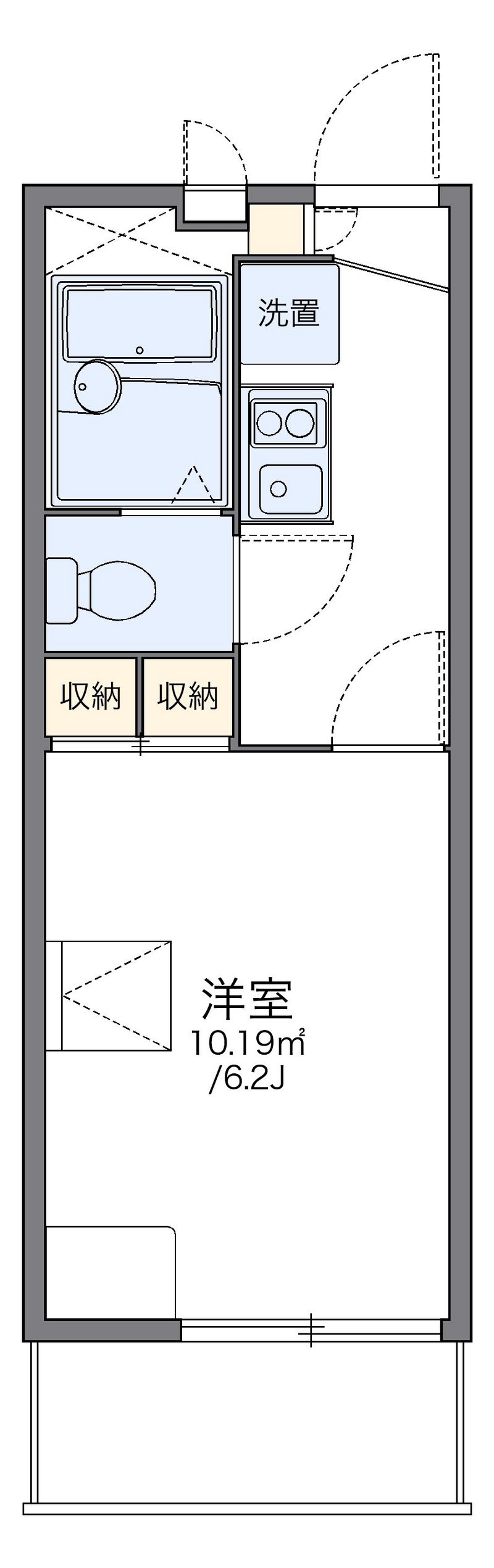 レオパレス城屋敷１１０ 間取図