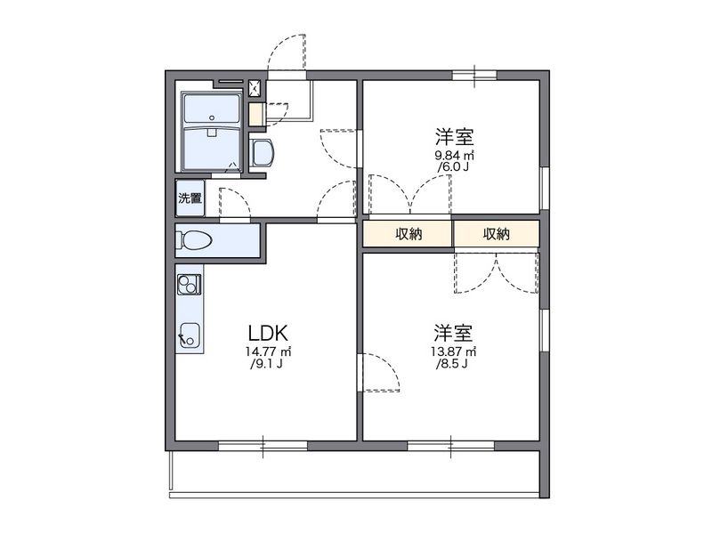 レオパレスＧＲＥＥＮ・ＶＩＥＷ 間取図