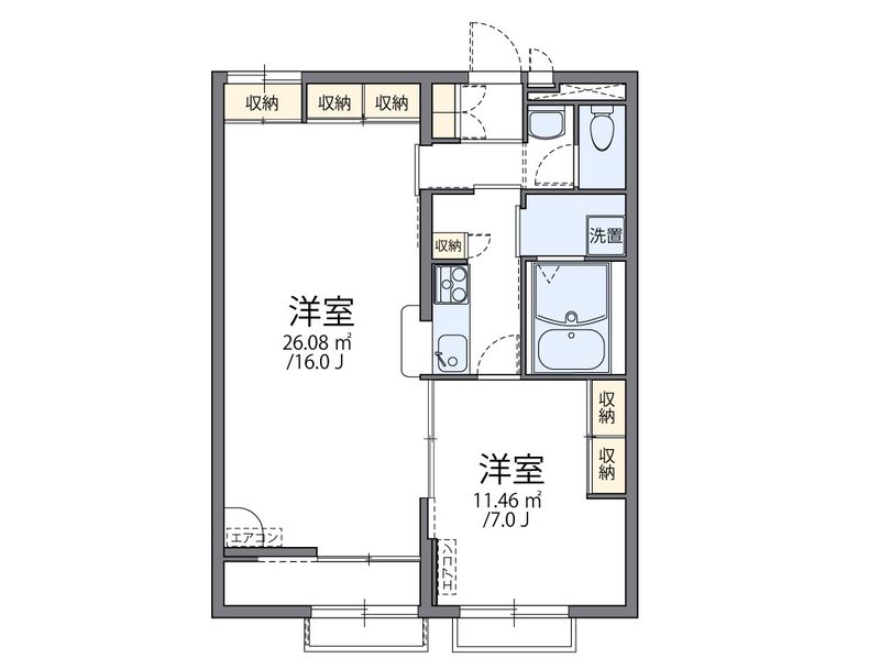 レオパレスヴィラージュＥ 間取図