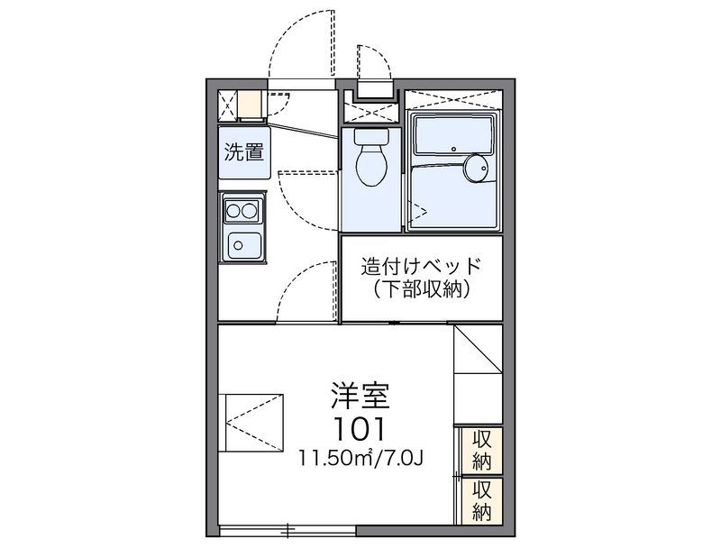 レオパレス優 間取図