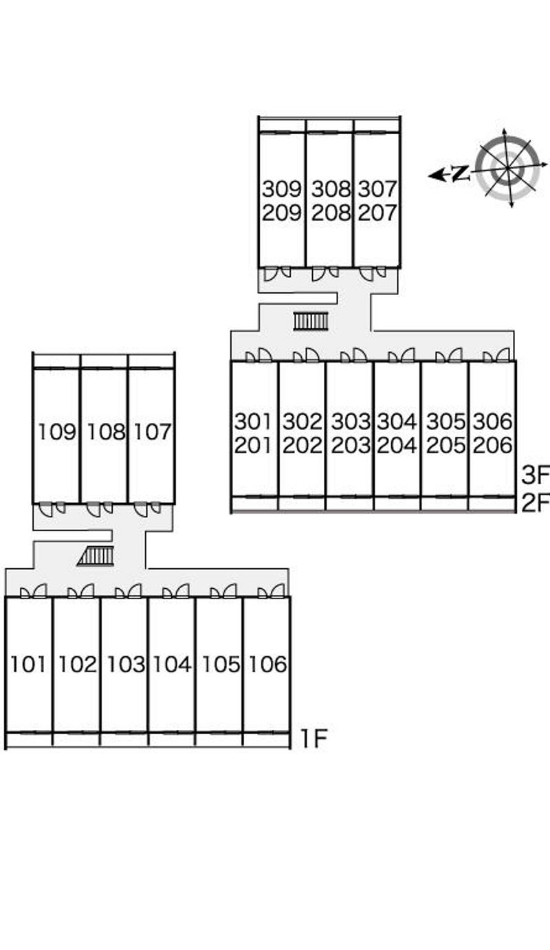 レオパレスコモード 間取配置図