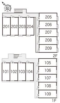 レオパレスルミエール冨陽ヶ丘 間取り配置図