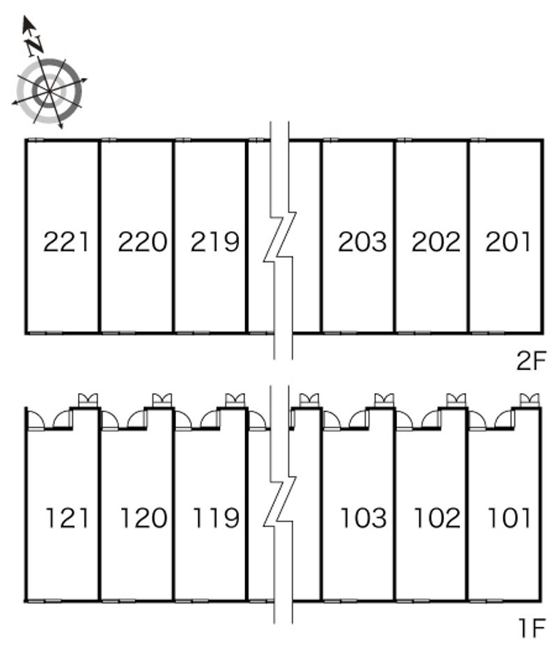 レオパレス中央西 間取り配置図