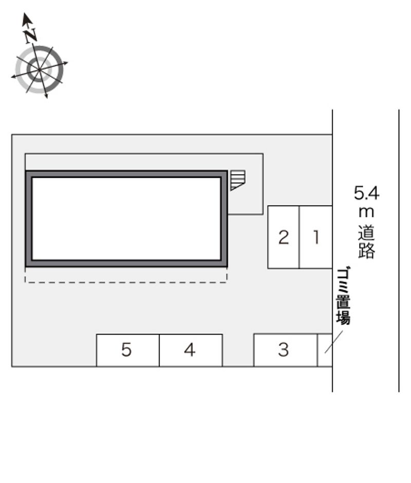レオパレスＶ 駐車場