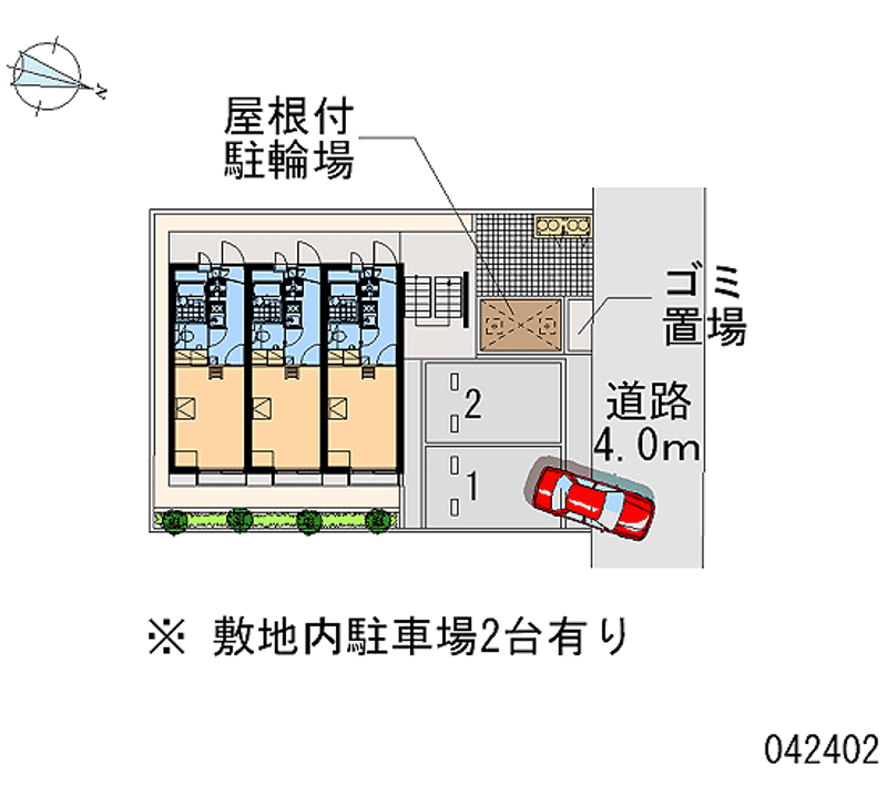 レオパレスメゾンドソレイユⅡ 区画図