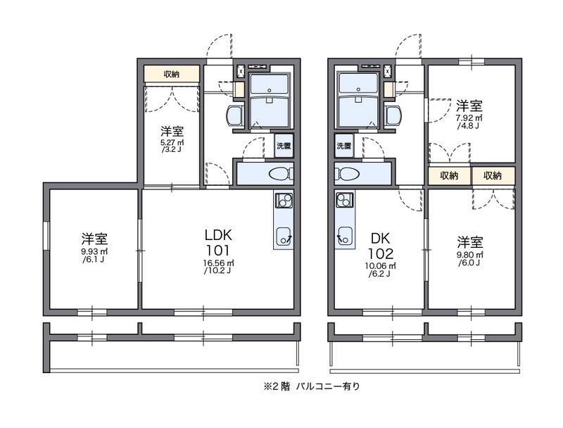 レオパレスハピネス 間取図