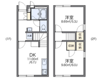 レオパレスドルフィン 間取り図