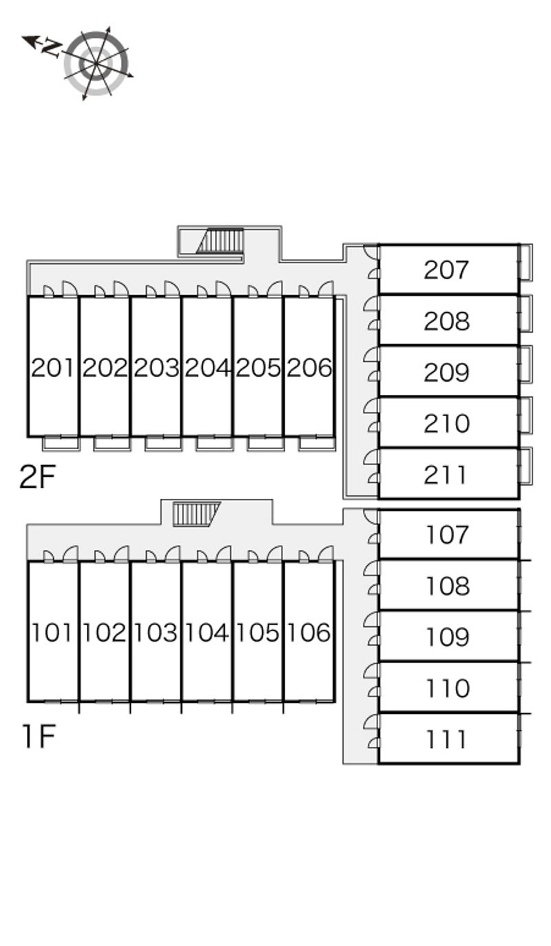 レオパレス鳩ケ谷本町 間取り配置図