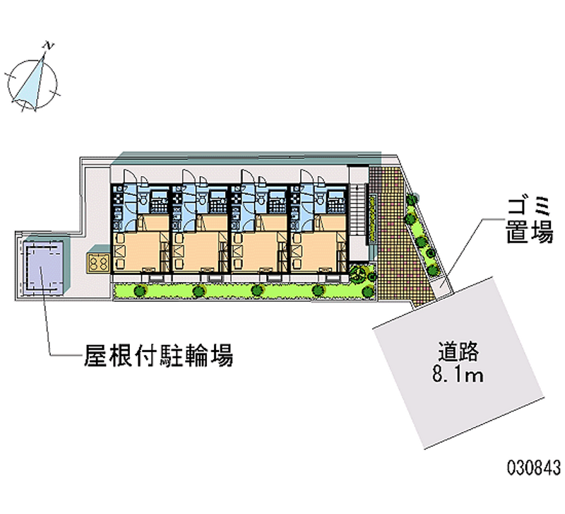レオパレスＡＵＢＥ　沼垂東 区画図