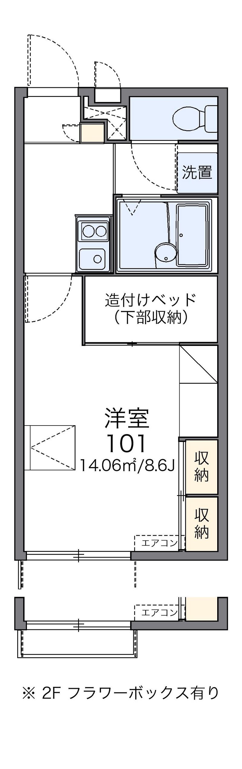 レオパレスＦｕｋｕｆｕｋｕ 間取図