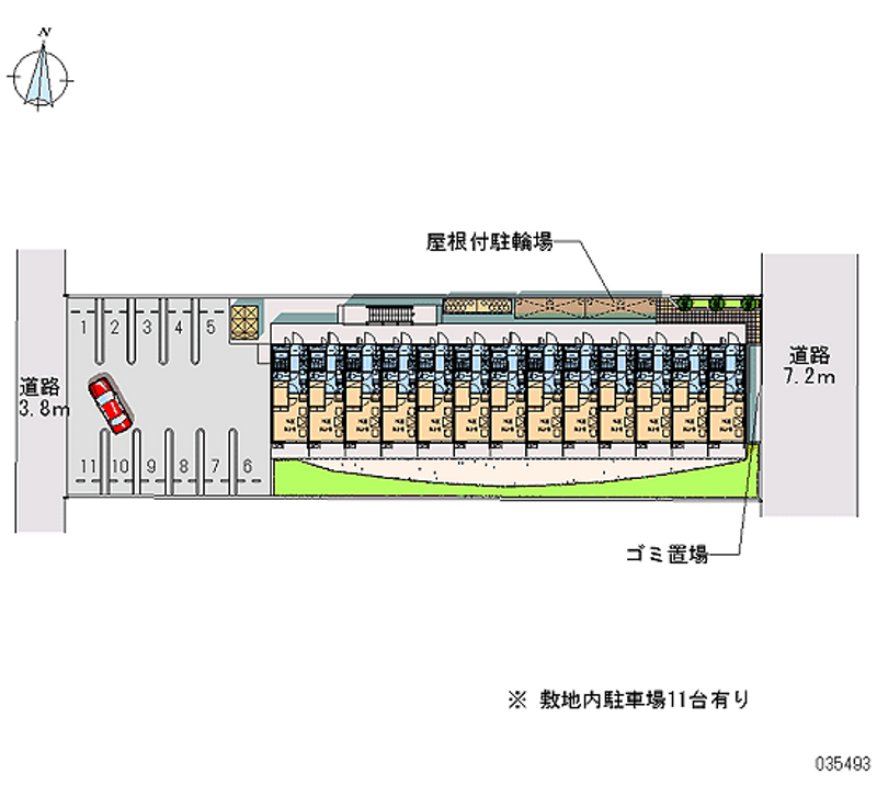 レオパレス高辻 月極駐車場