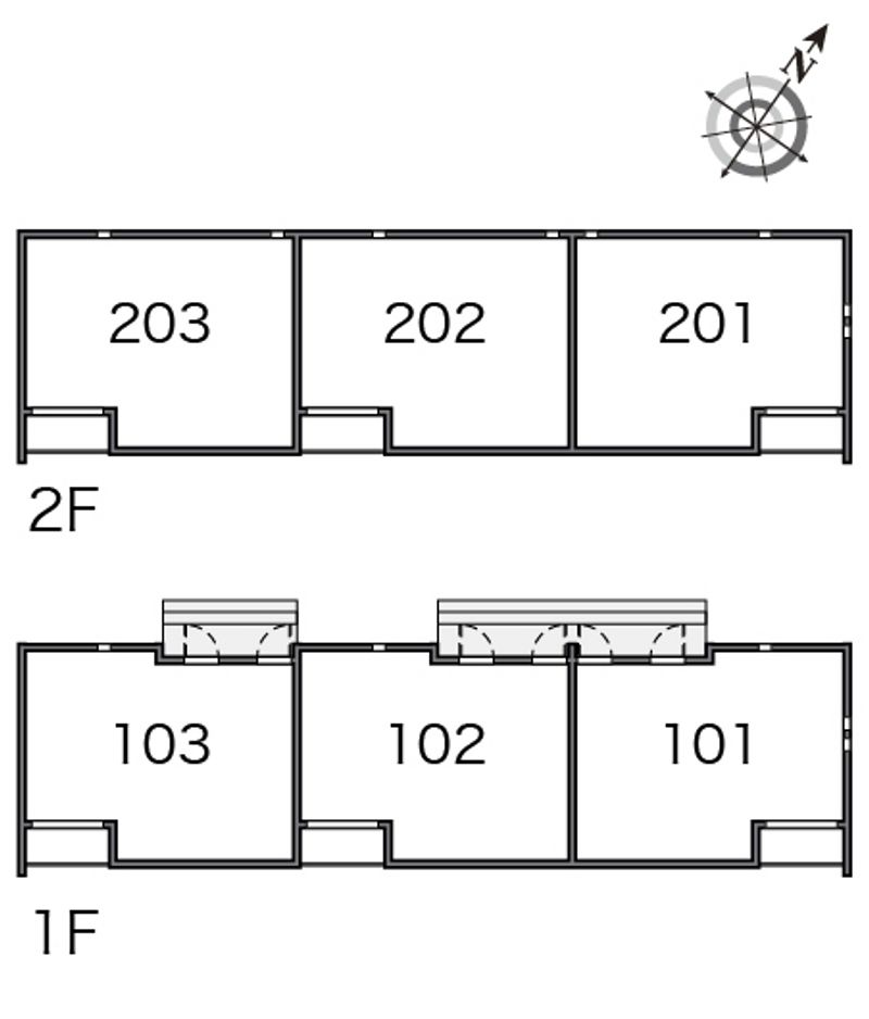 クレイノオリージャ多賀町 間取配置図