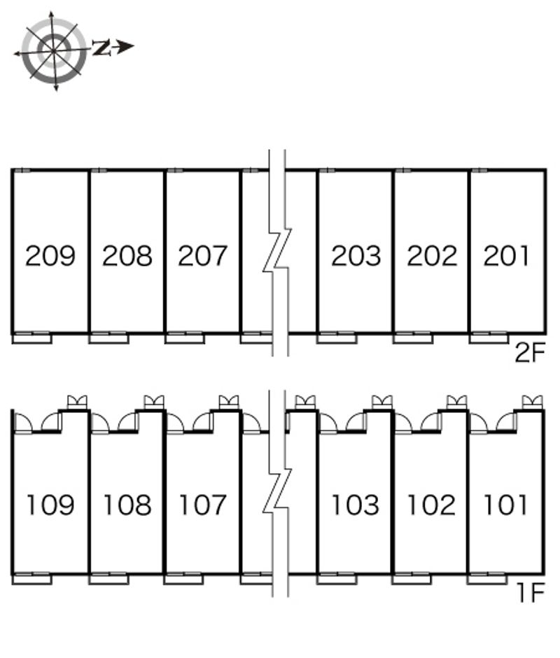 レオパレスみやび 間取配置図