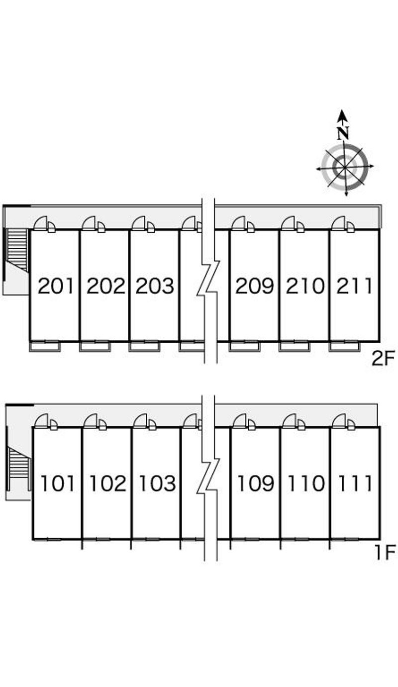 レオパレスステラ三條 間取配置図