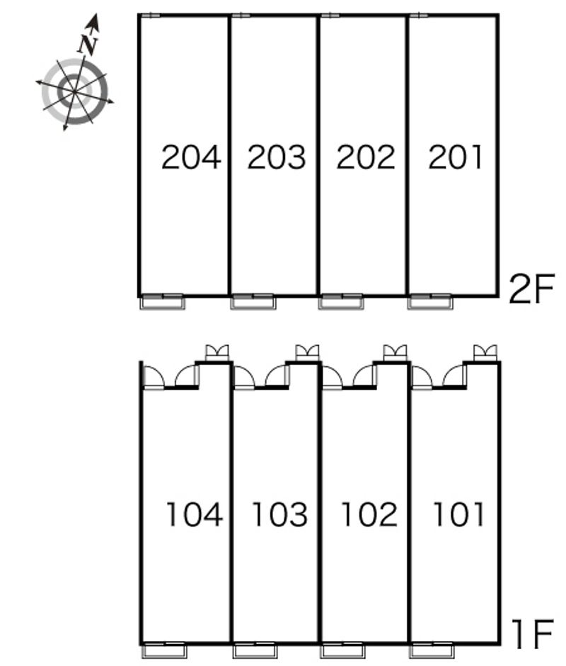 レオパレスリトルシャイン富田 間取配置図