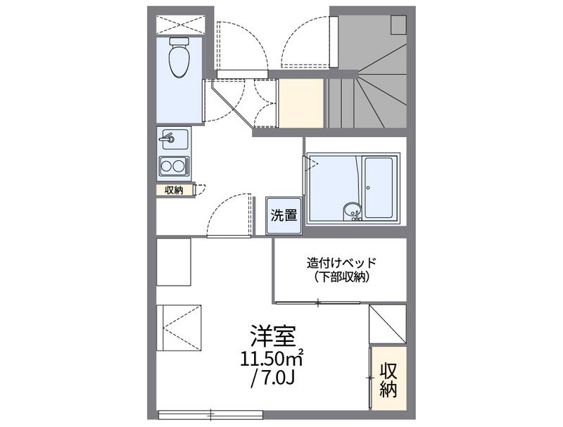 レオパレスＴａｄｐｏｌｅ須賀 間取図