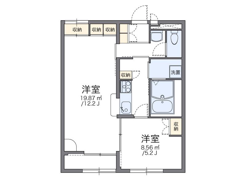 レオパレスシオン　Ｂ 間取図