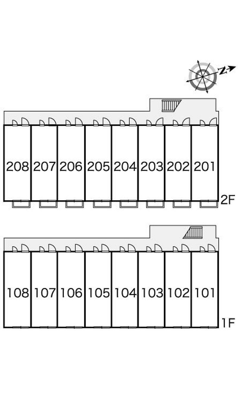 レオパレス鳶尾 間取配置図