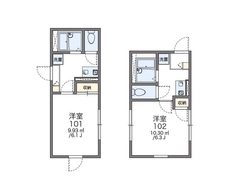 レオパレスプチベルク参番館 間取図