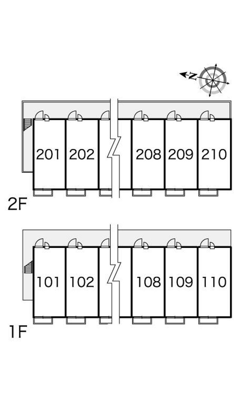 レオパレスハイドレンジャ 間取配置図