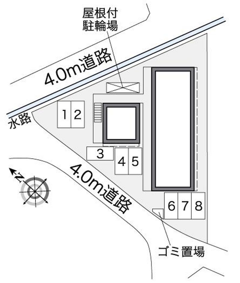 レオパレスＨＩＧＡＳＨＩＮＯ 配置図