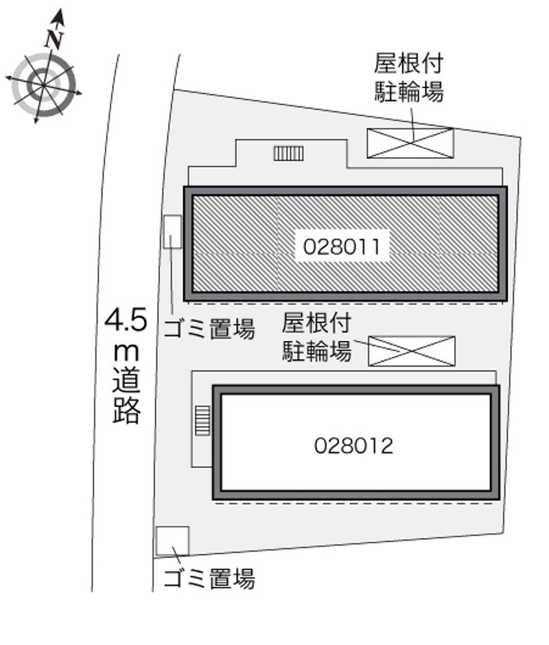 レオパレスグリーンハイツ４号 配置図