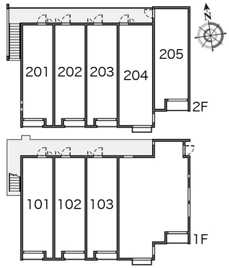 クレイノしろくまＨｏｕｓｅ 間取配置図