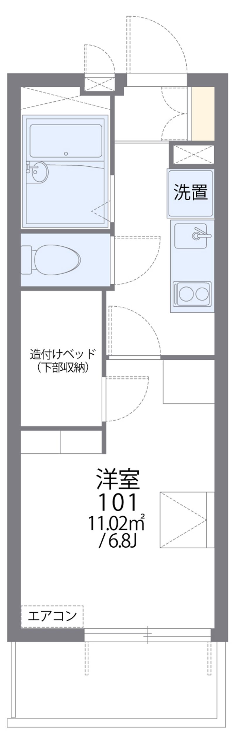 レオパレス白坪 間取図