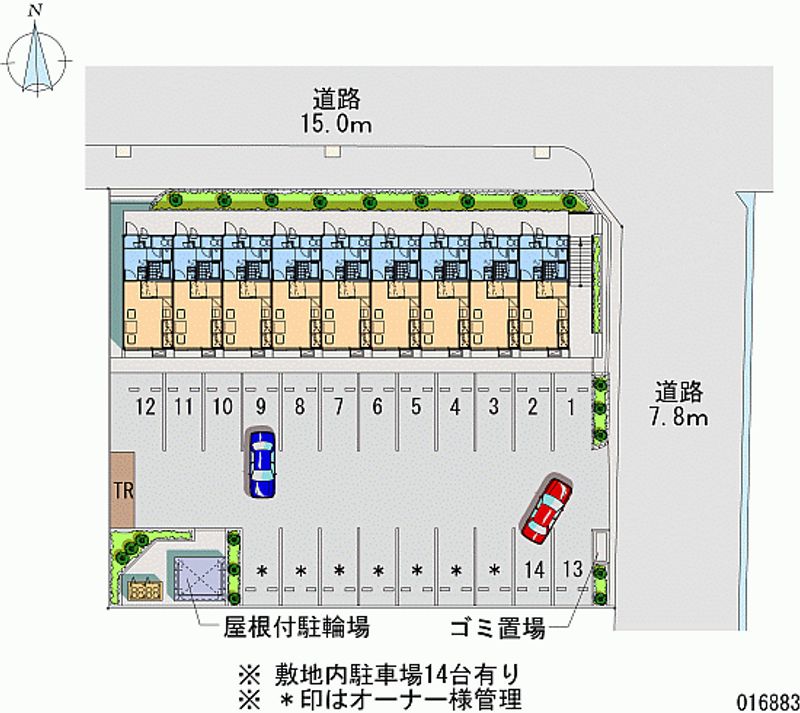 レオパレスメルベーユ 月極駐車場