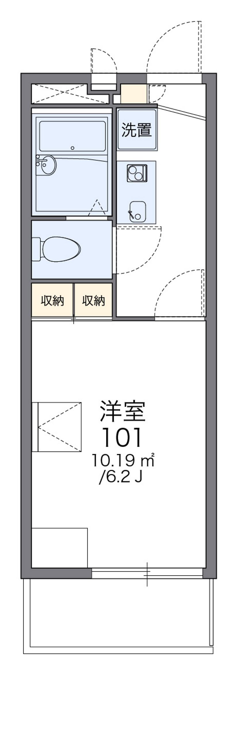 レオパレスアズール加美東 間取図