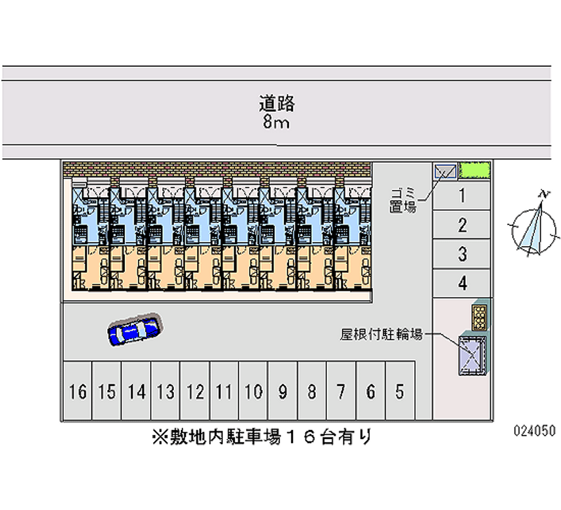 レオパレスゆたか 月極駐車場