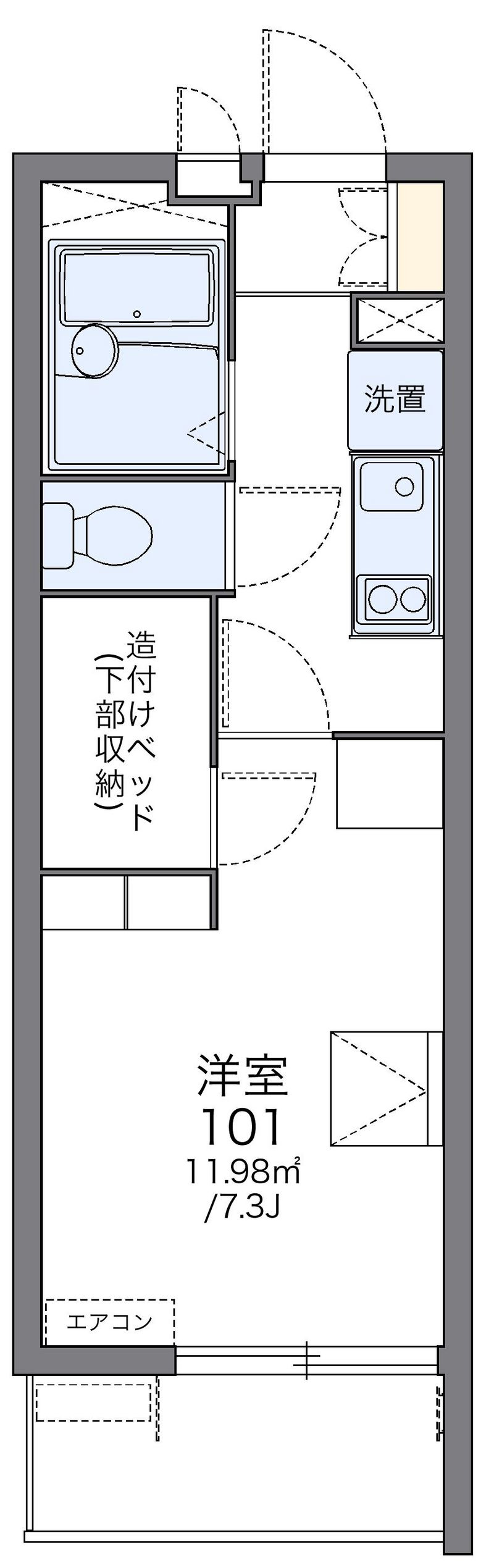 レオパレスパラーム　ユーマ 間取図