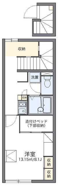 レオパレスヌーボ鈎取 間取り図