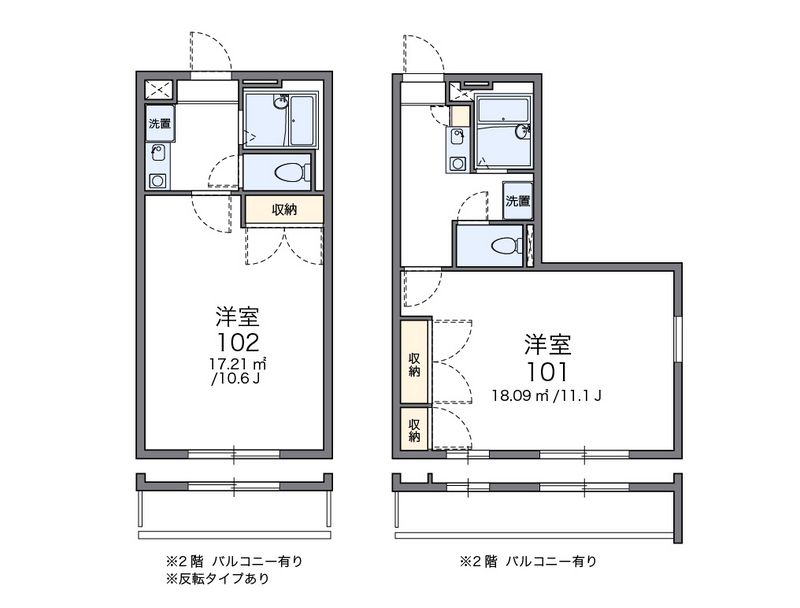 レオパレス三輪Ⅲ 間取図