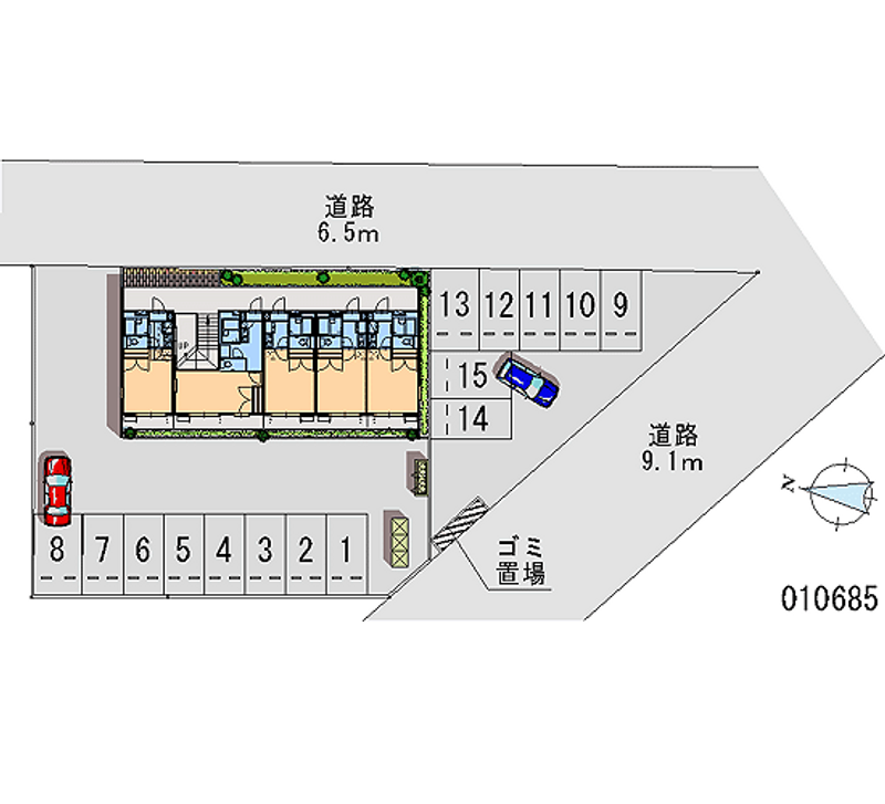 10685 Monthly parking lot