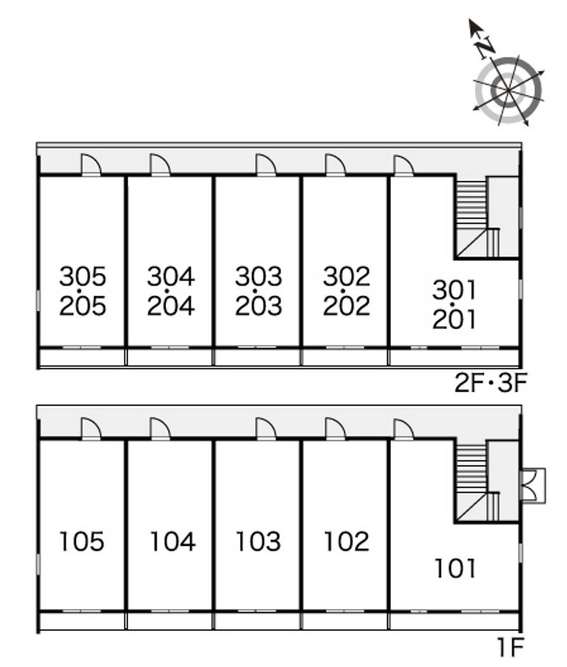 レオパレスプランドールⅡ 間取配置図