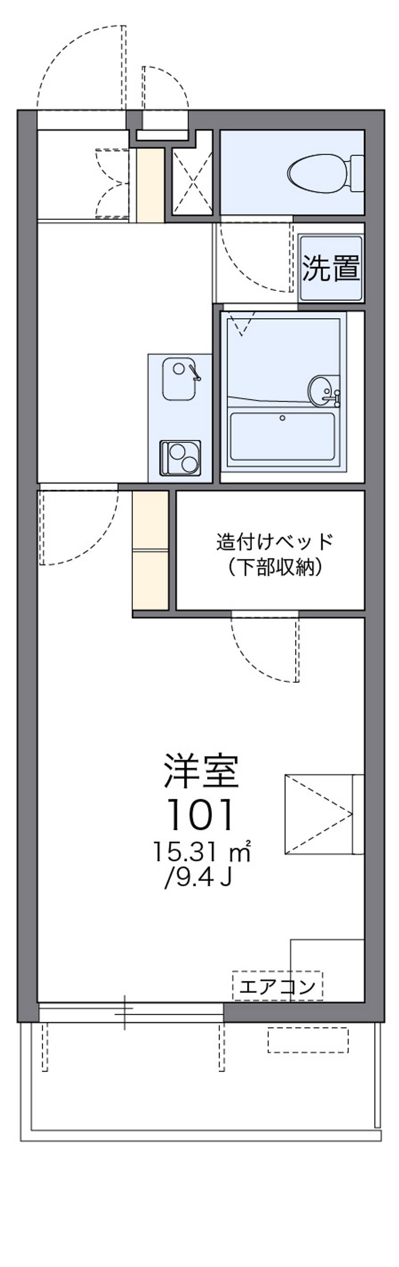 レオパレス太子堂 間取図