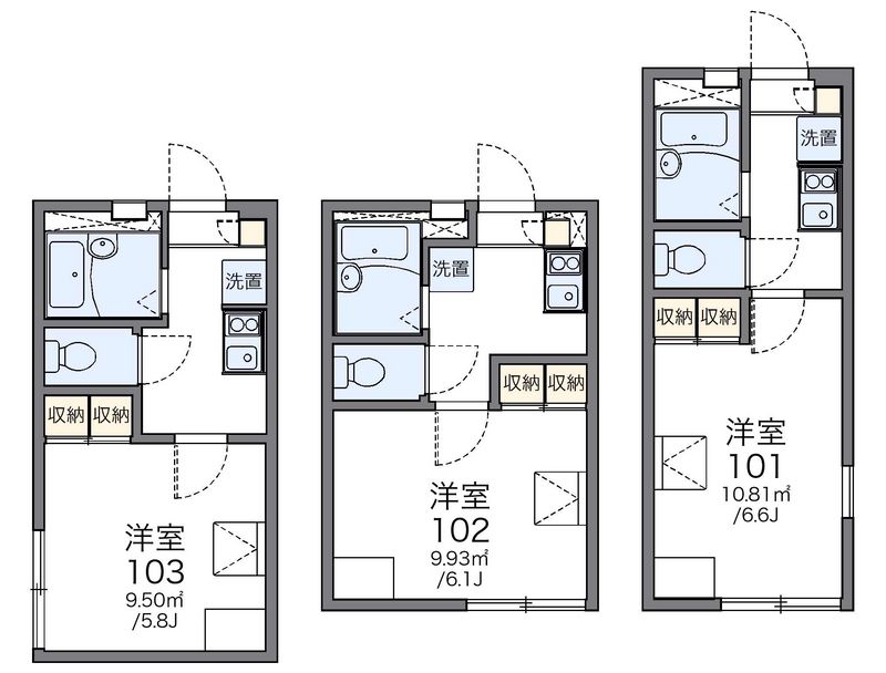 レオパレスパステルランド 間取図