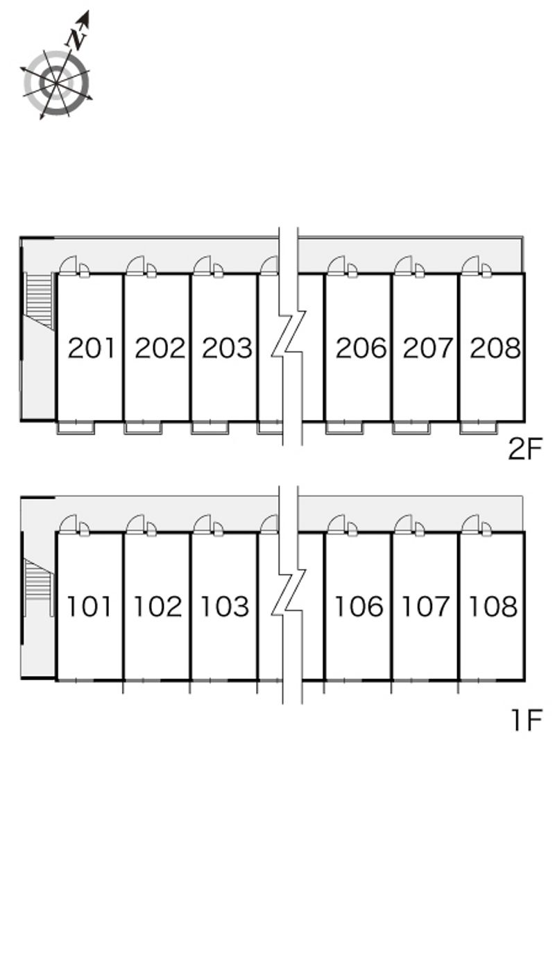 レオパレスプティット　メゾン 間取り配置図