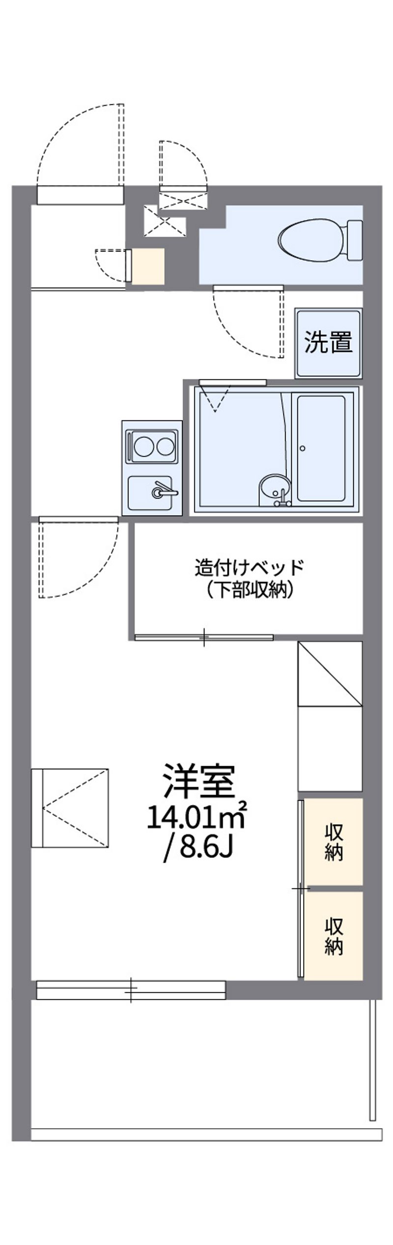 レオパレス大新 間取り