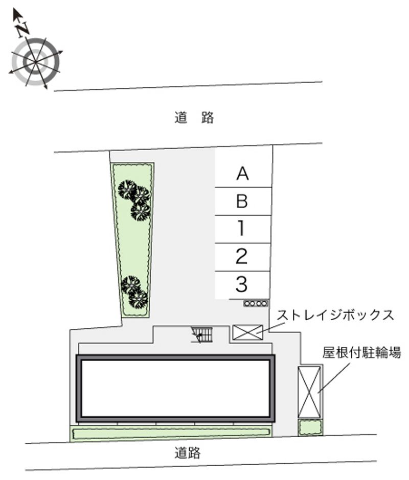 レオパレスみかけ 配置図