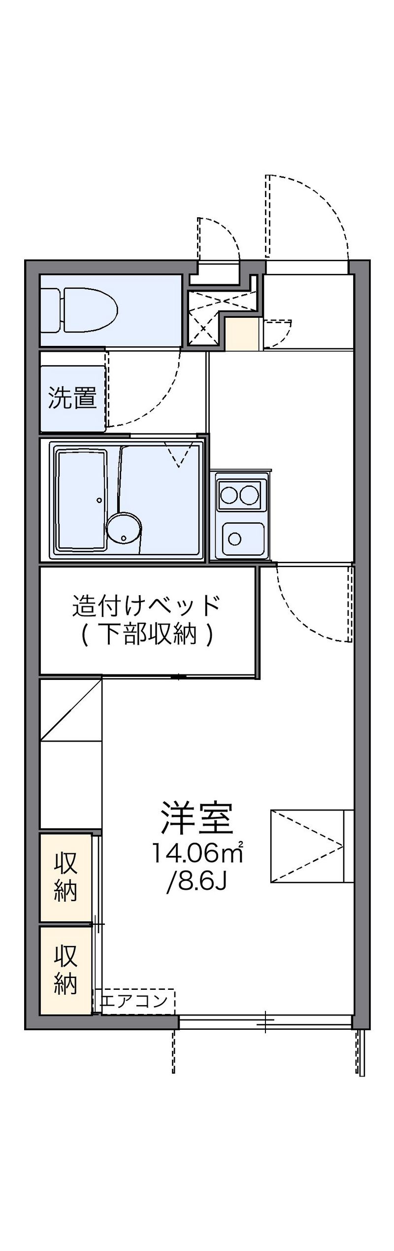 レオパレス湖月 間取図