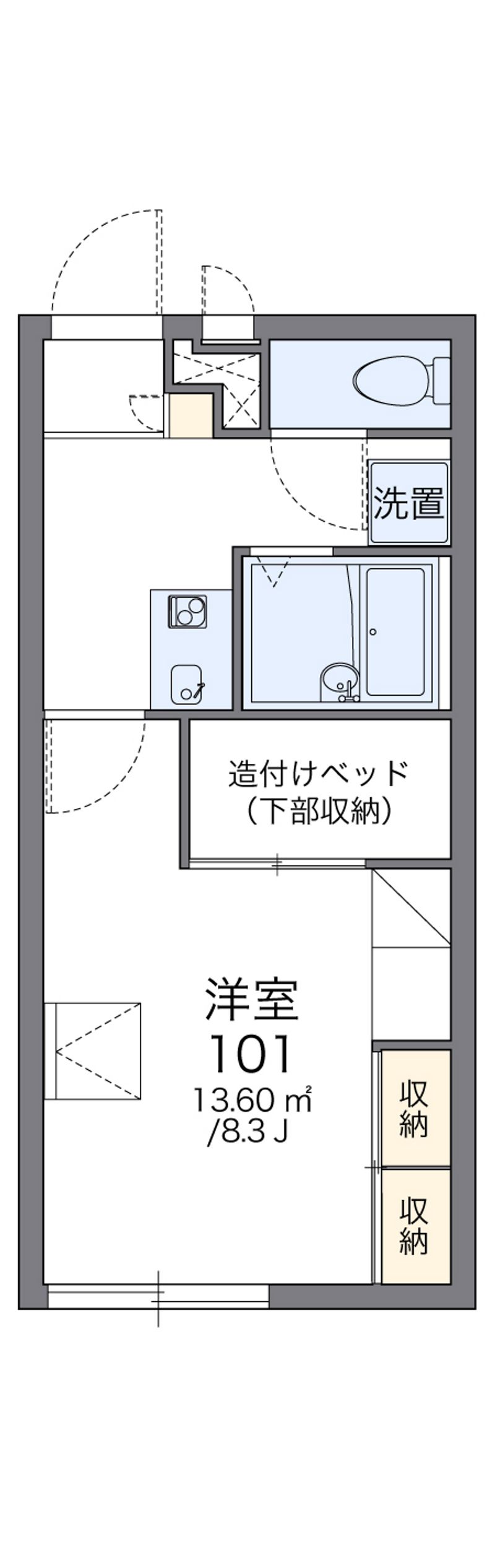 レオパレスブルーマリン 間取図