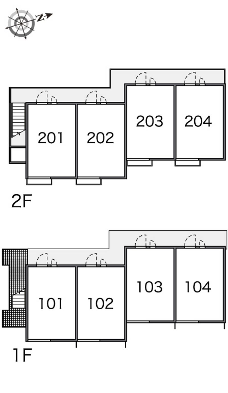 レオパレスきのした荘 間取り配置図