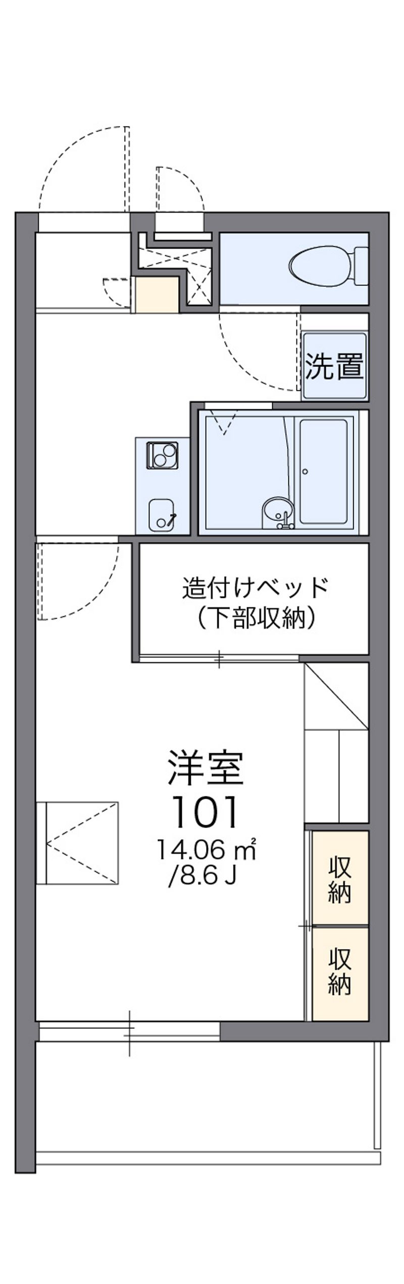 レオパレスみたき 間取図