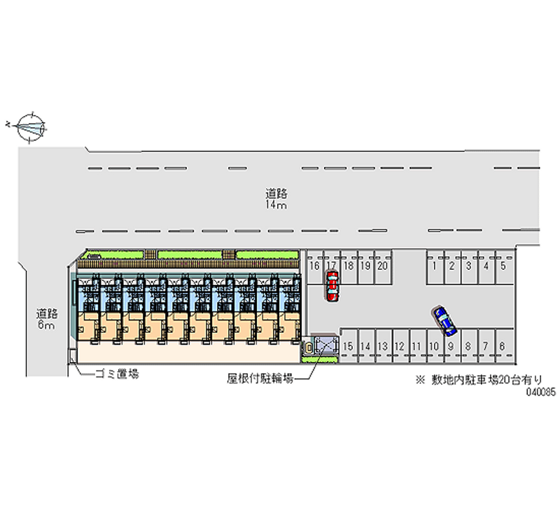 レオパレスイヴ 月極駐車場