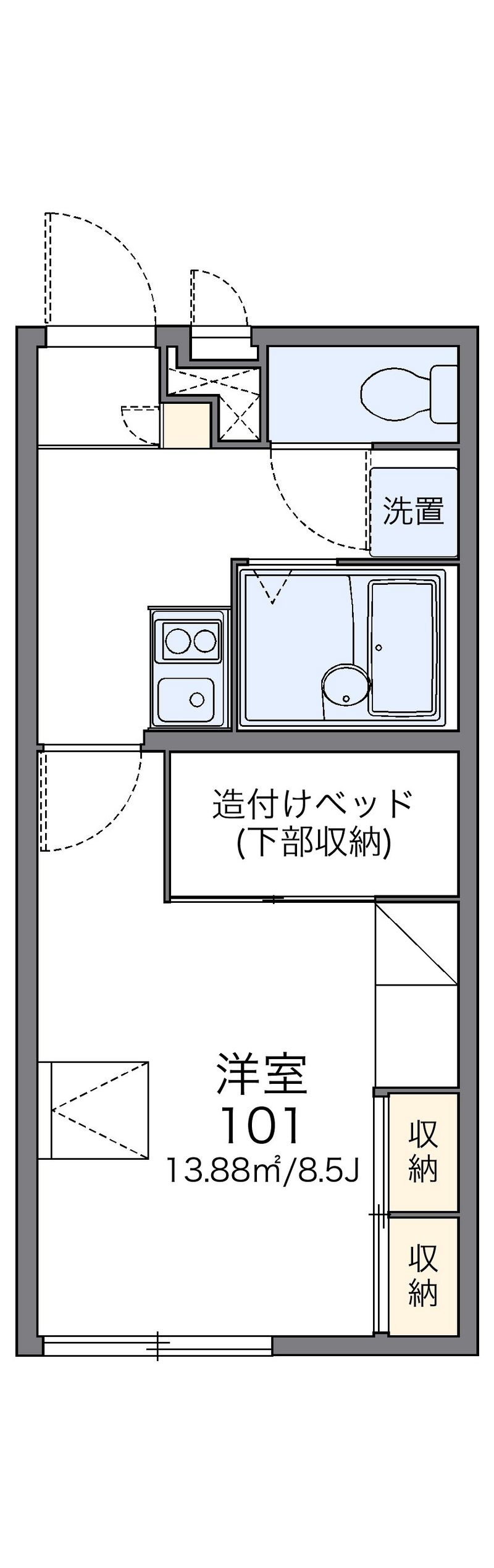 レオパレスプロシード 間取図