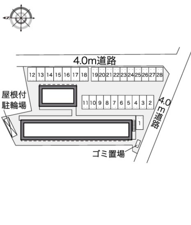 レオパレスジェイ新福 駐車場