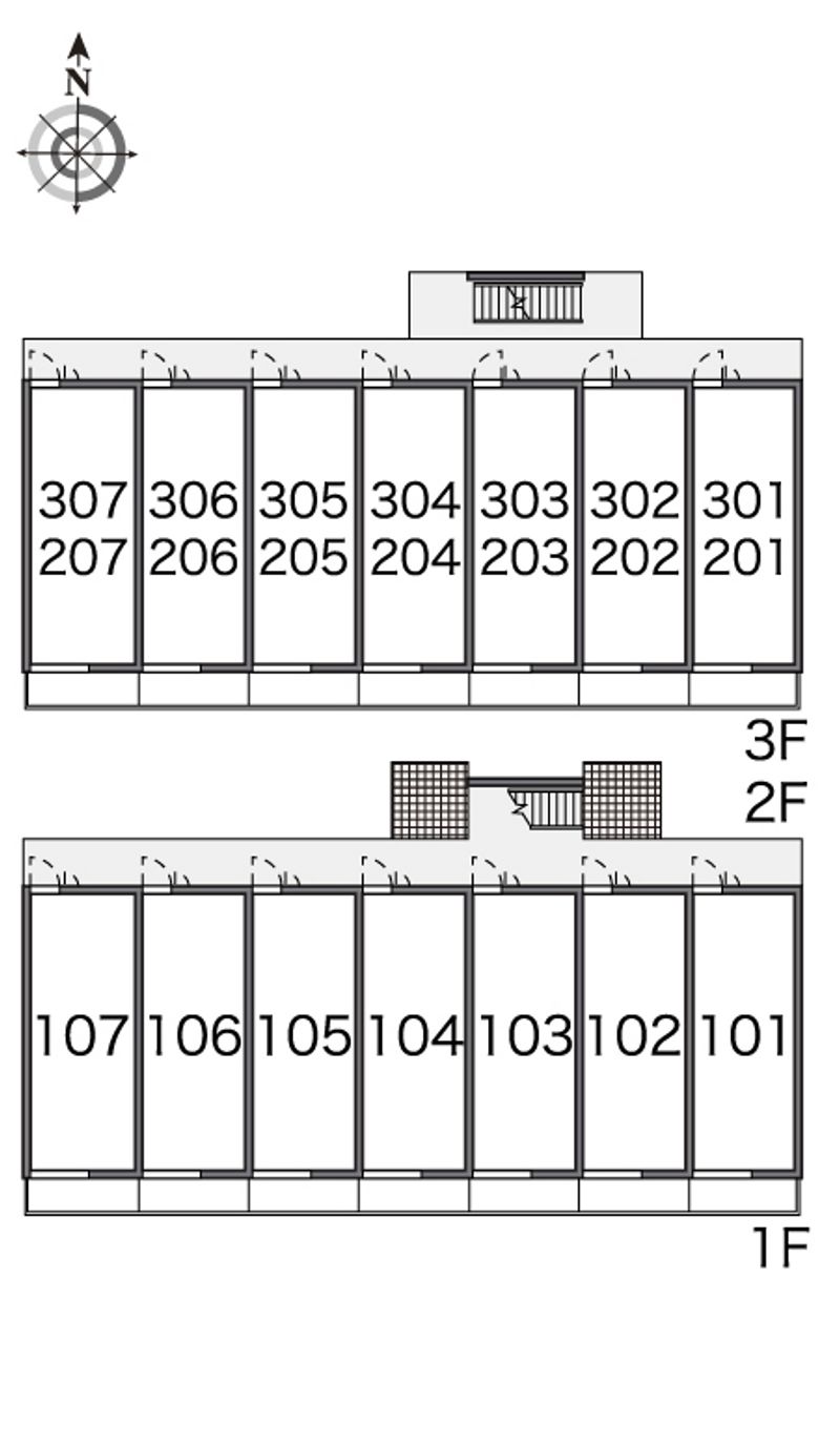 レオパレスサワ 間取配置図